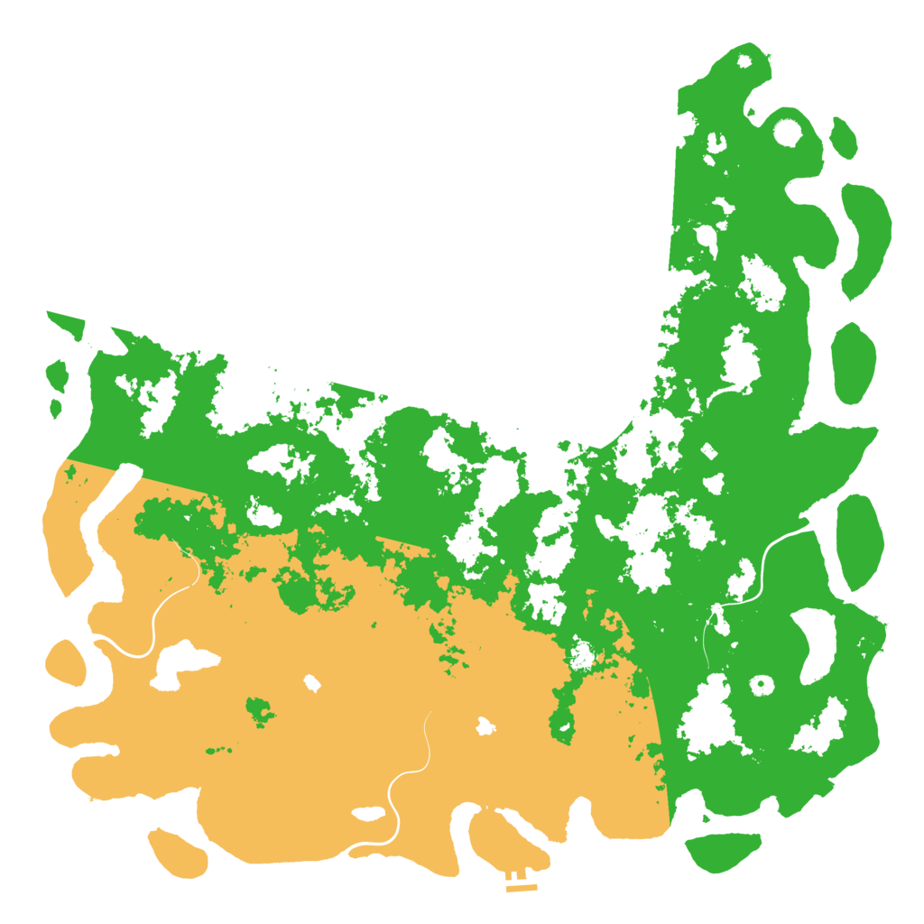 Biome Rust Map: Procedural Map, Size: 6000, Seed: 2223344
