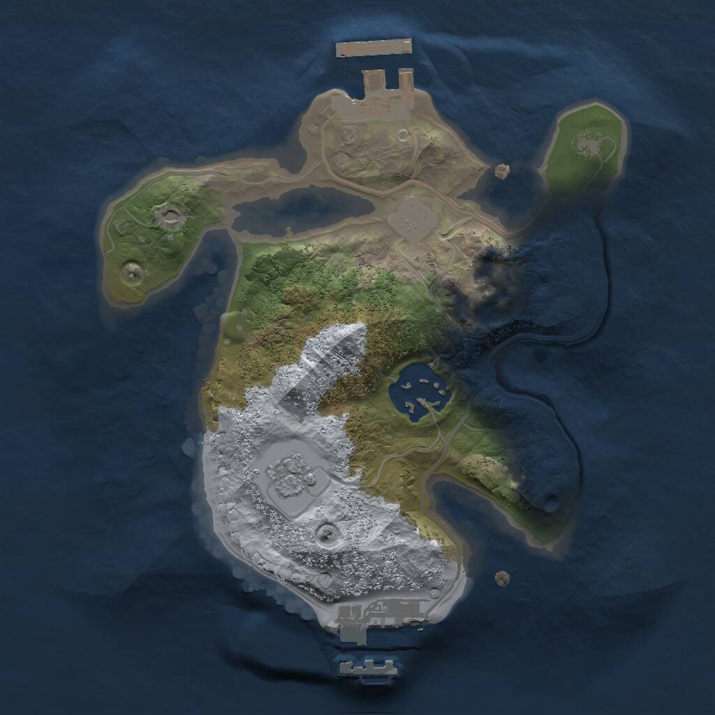 Rust Map: Procedural Map, Size: 1900, Seed: 616922347, 5 Monuments