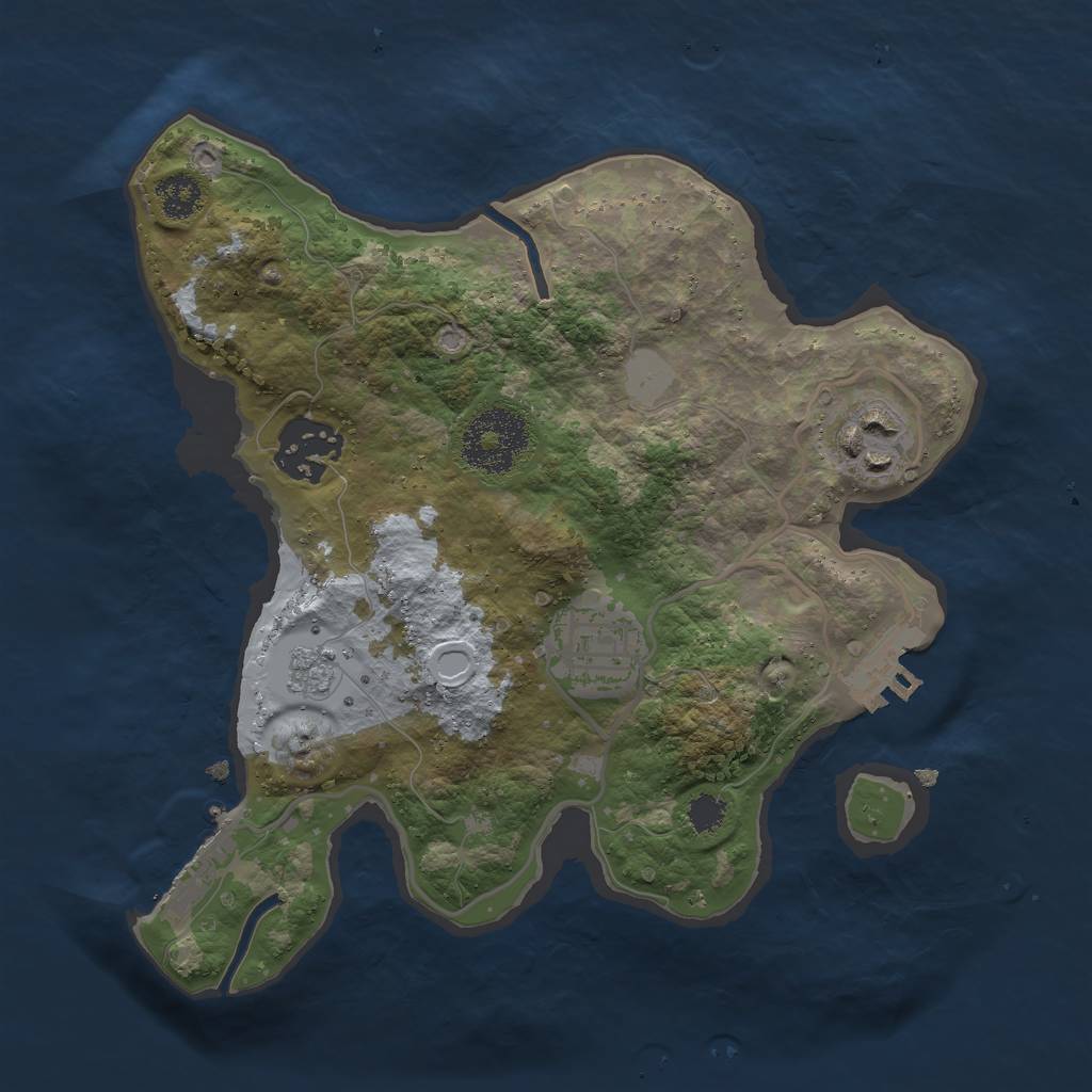 Rust Map: Procedural Map, Size: 2500, Seed: 20040413, 11 Monuments