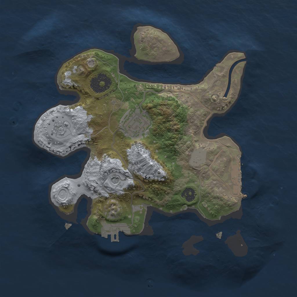 Rust Map: Procedural Map, Size: 2250, Seed: 836429099, 10 Monuments