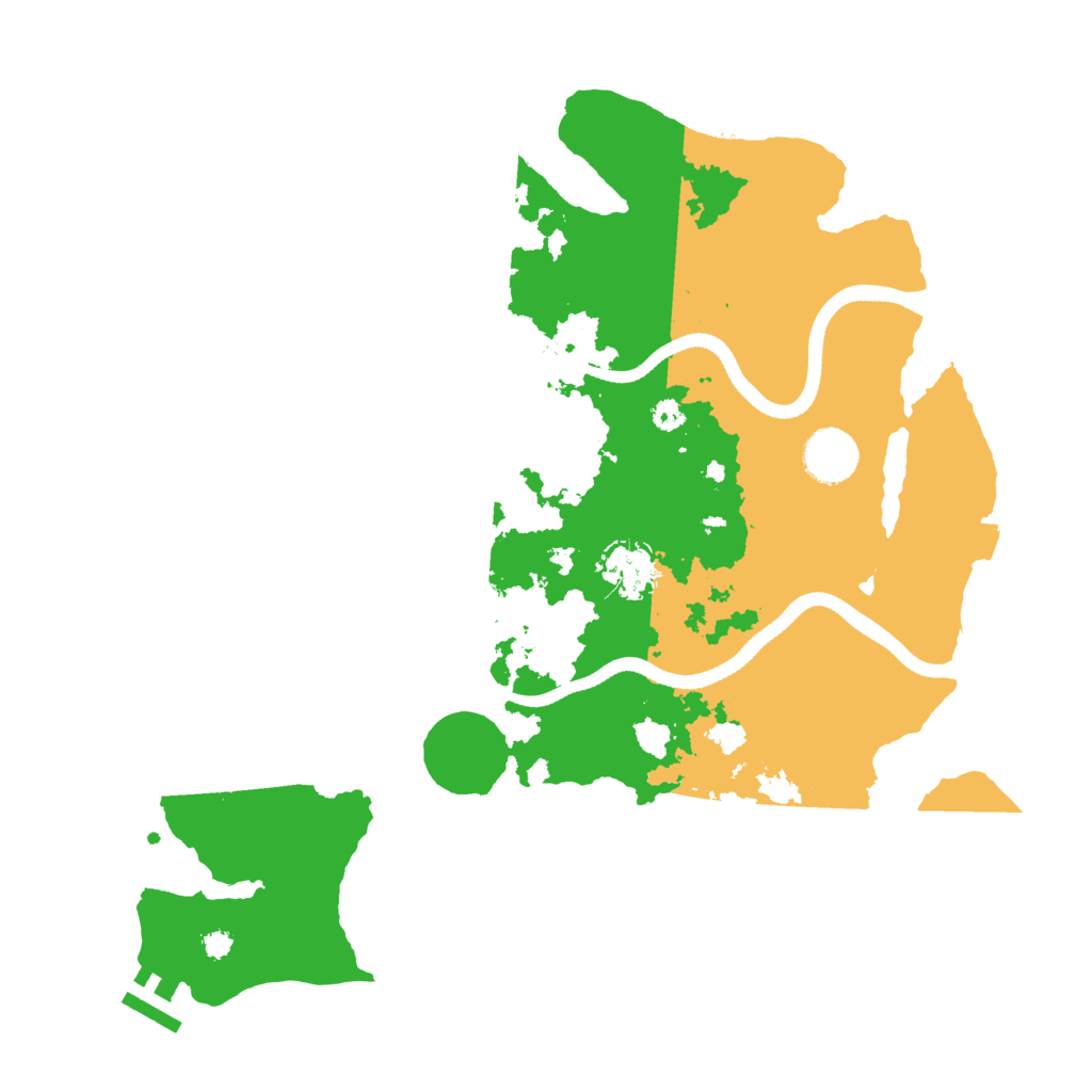 Biome Rust Map: Procedural Map, Size: 3500, Seed: 2023111