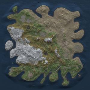 Thumbnail Rust Map: Procedural Map, Size: 3700, Seed: 407852461, 19 Monuments