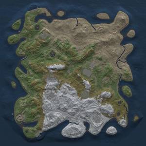 Thumbnail Rust Map: Procedural Map, Size: 4250, Seed: 668603387, 20 Monuments