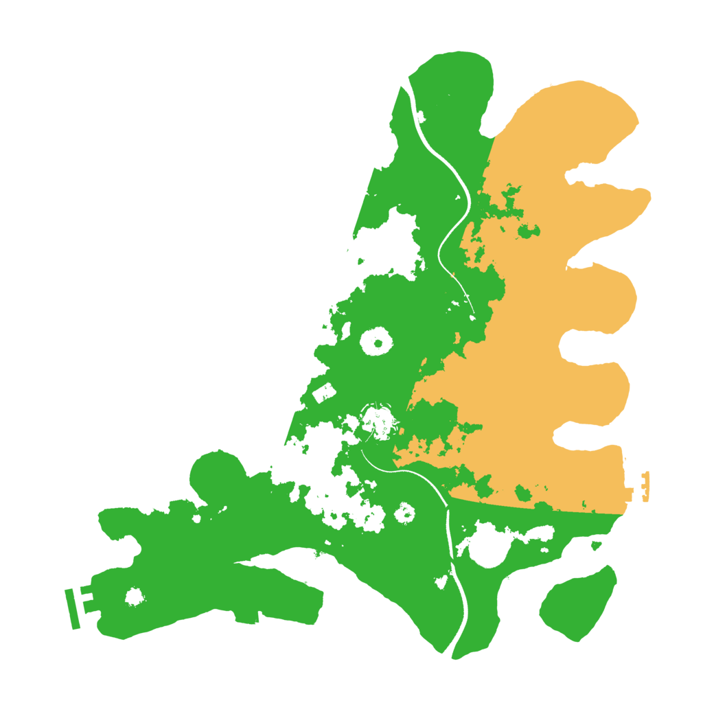 Biome Rust Map: Procedural Map, Size: 3500, Seed: 8484838