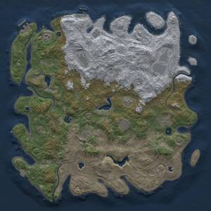 Thumbnail Rust Map: Procedural Map, Size: 4500, Seed: 361772813, 15 Monuments