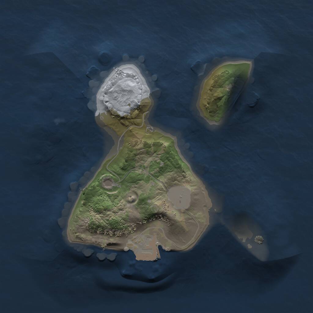 Rust Map: Procedural Map, Size: 1500, Seed: 545114, 1 Monuments