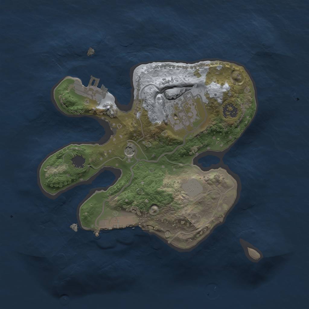 Rust Map: Procedural Map, Size: 2000, Seed: 62065924, 9 Monuments