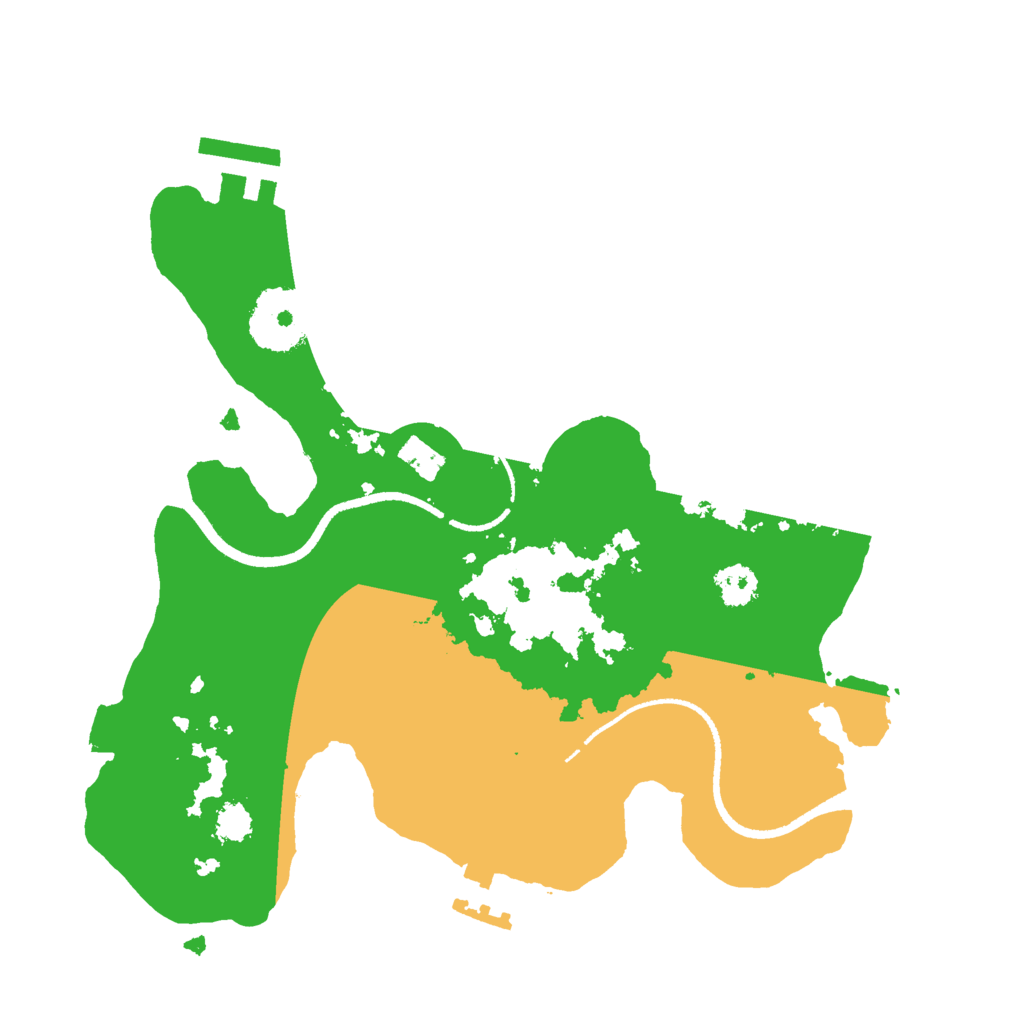 Biome Rust Map: Procedural Map, Size: 2500, Seed: 965332496