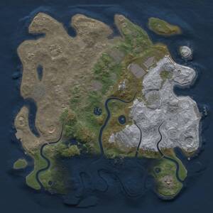 Thumbnail Rust Map: Procedural Map, Size: 3800, Seed: 449768545, 17 Monuments