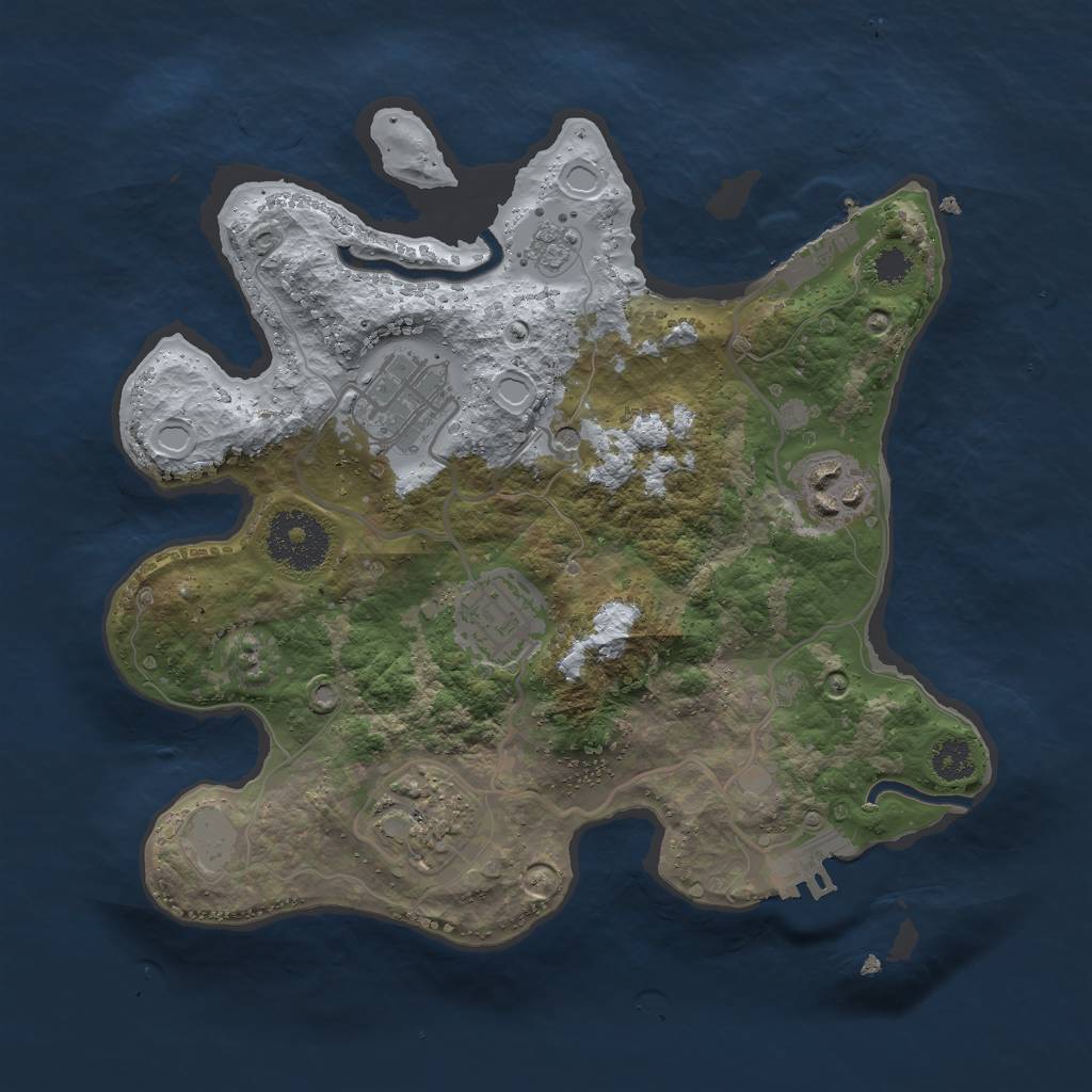 Rust Map: Procedural Map, Size: 2700, Seed: 648252, 11 Monuments