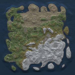 Thumbnail Rust Map: Procedural Map, Size: 4500, Seed: 252026488, 19 Monuments