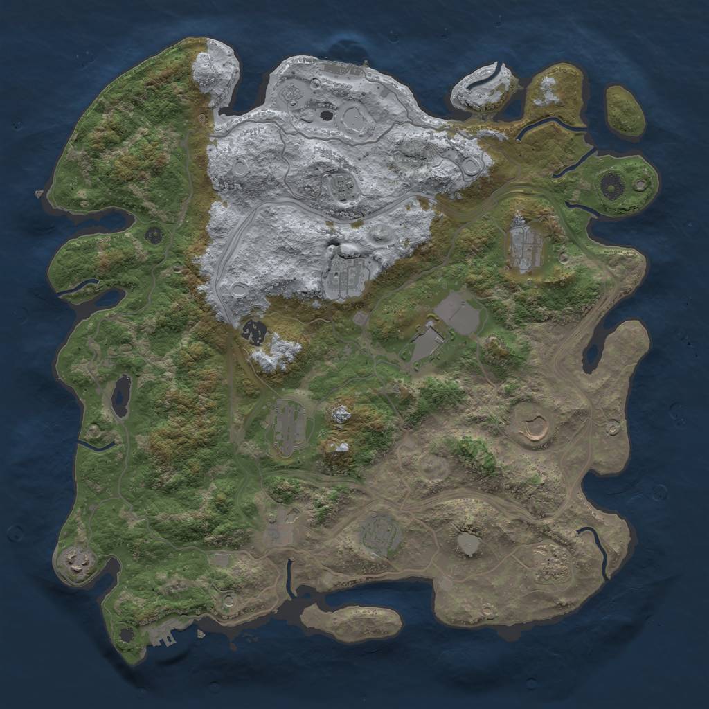 Rust Map: Procedural Map, Size: 4250, Seed: 24035, 20 Monuments