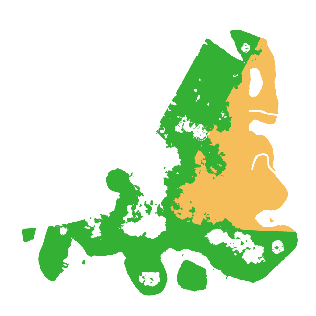 Biome Rust Map: Procedural Map, Size: 3700, Seed: 516295