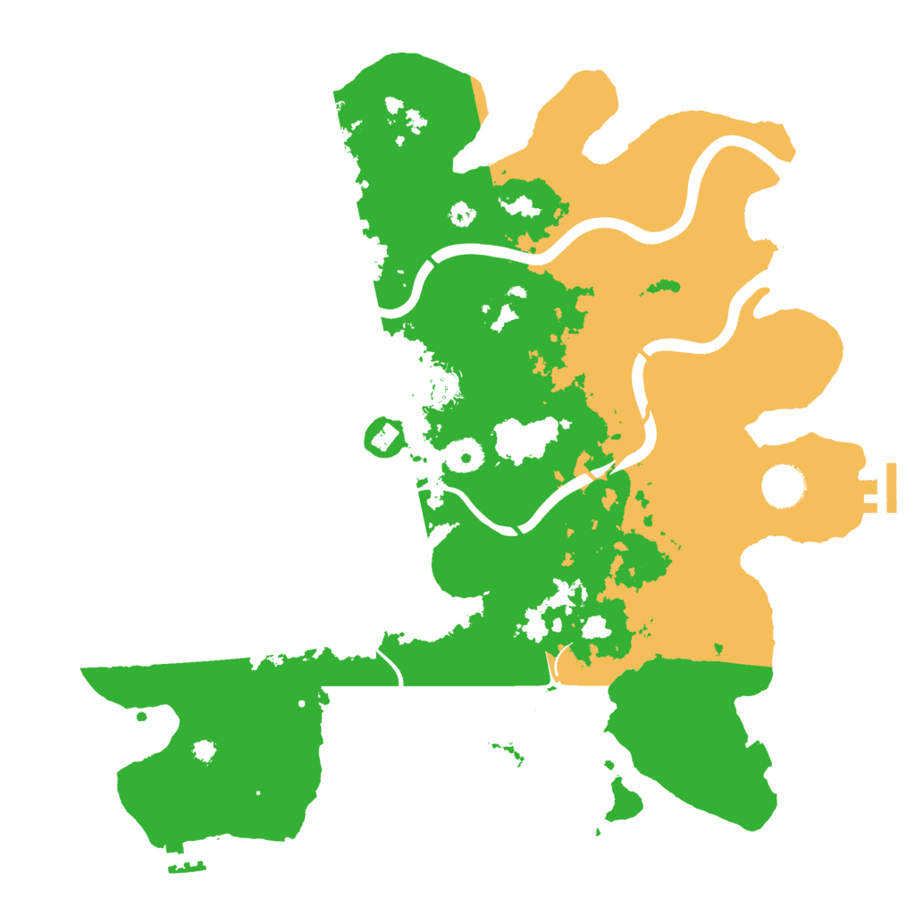 Biome Rust Map: Procedural Map, Size: 3700, Seed: 351729