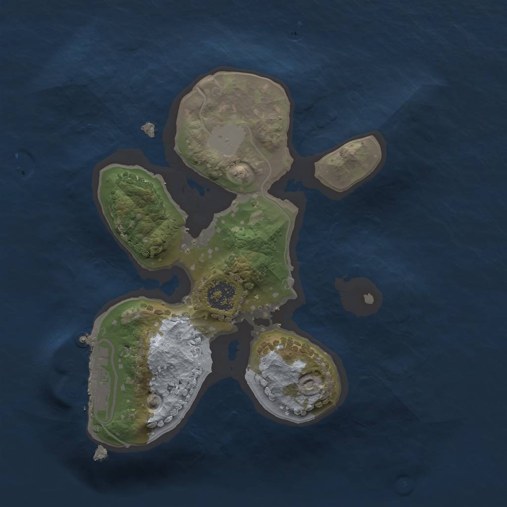 Rust Map: Procedural Map, Size: 1750, Seed: 687, 6 Monuments