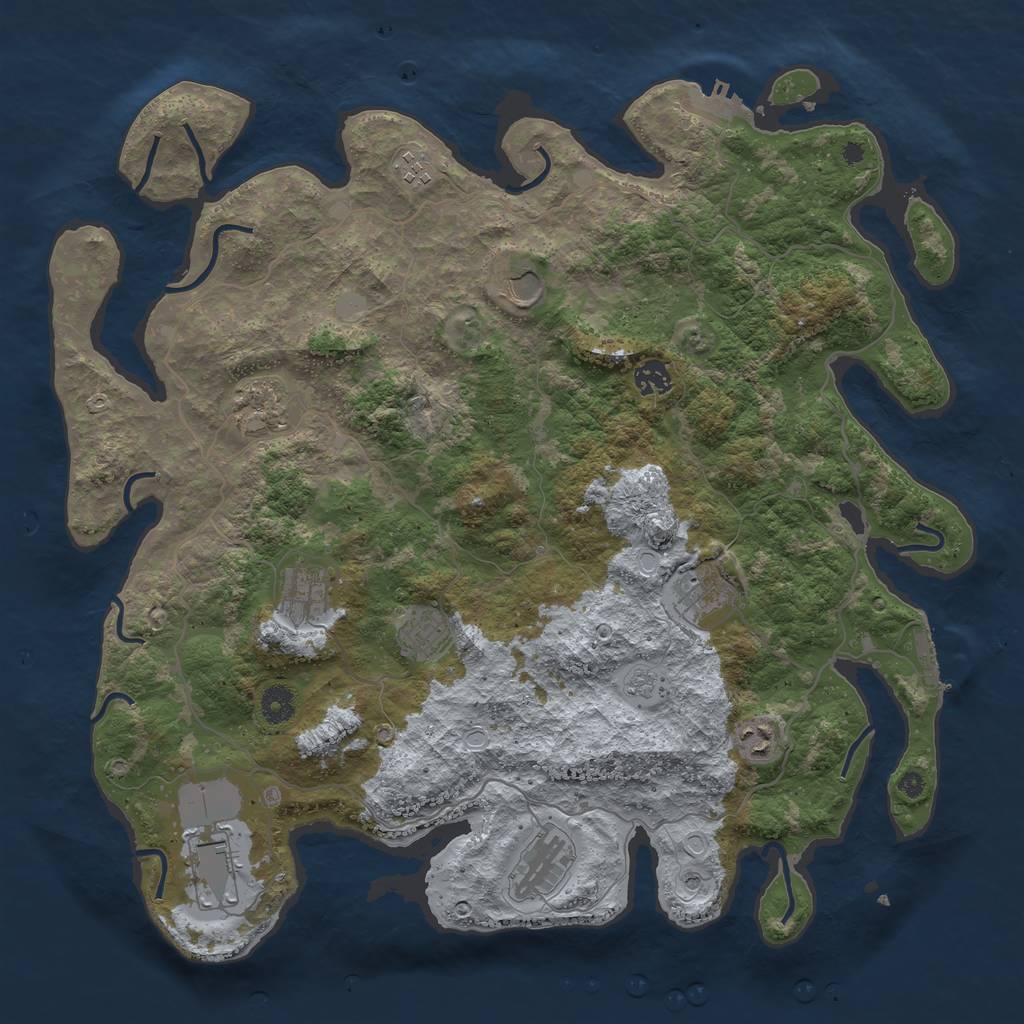 Rust Map: Procedural Map, Size: 4200, Seed: 2023202, 19 Monuments