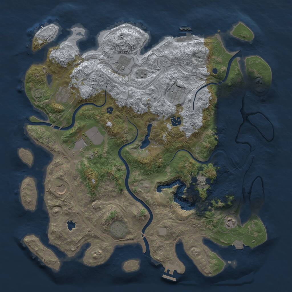Rust Map: Procedural Map, Size: 4250, Seed: 135648, 15 Monuments