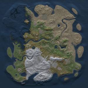 Thumbnail Rust Map: Procedural Map, Size: 4250, Seed: 1098248474, 16 Monuments