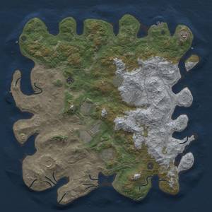 Thumbnail Rust Map: Procedural Map, Size: 4500, Seed: 948098100, 19 Monuments