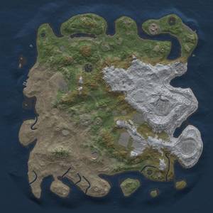 Thumbnail Rust Map: Procedural Map, Size: 4000, Seed: 262626, 16 Monuments