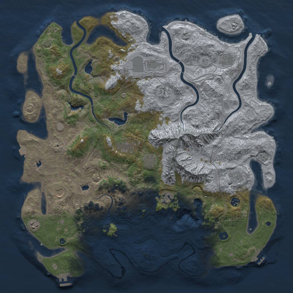 Rust Map: Procedural Map, Size: 5000, Seed: 112326498, 17 Monuments