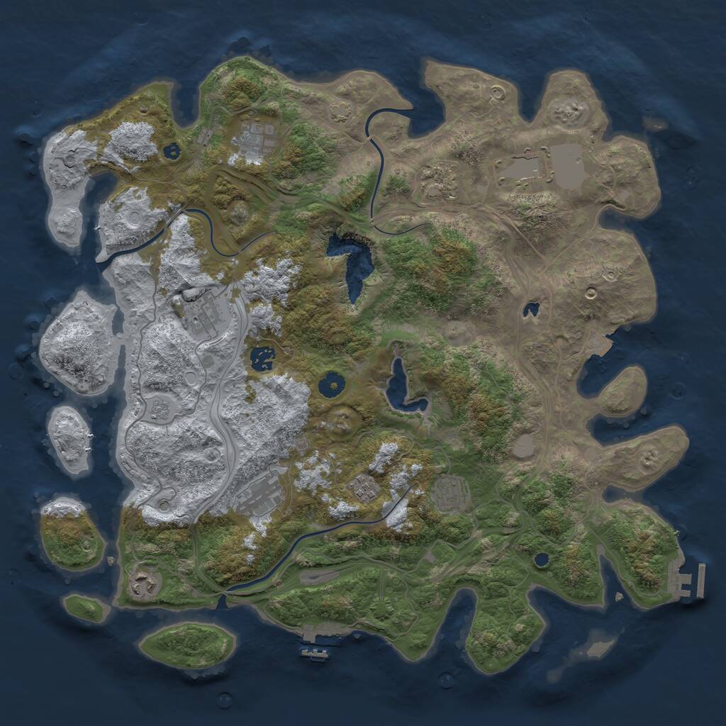 Rust Map: Procedural Map, Size: 4250, Seed: 305841447, 15 Monuments