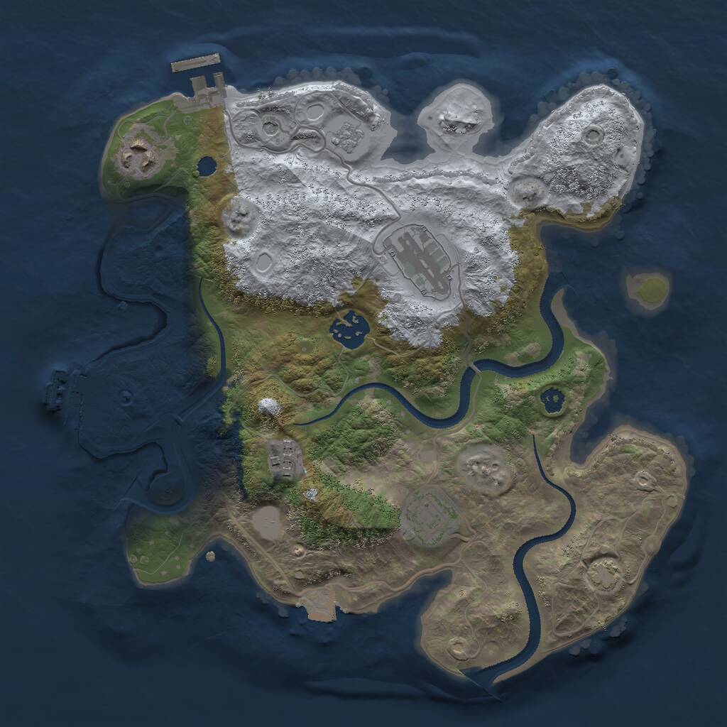 Rust Map: Procedural Map, Size: 3000, Seed: 3782096, 11 Monuments