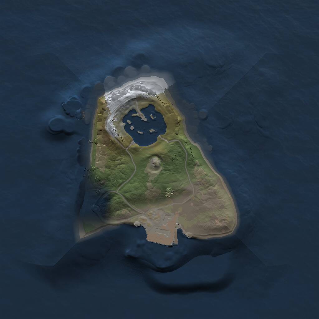 Rust Map: Procedural Map, Size: 1200, Seed: 1421576290, 2 Monuments