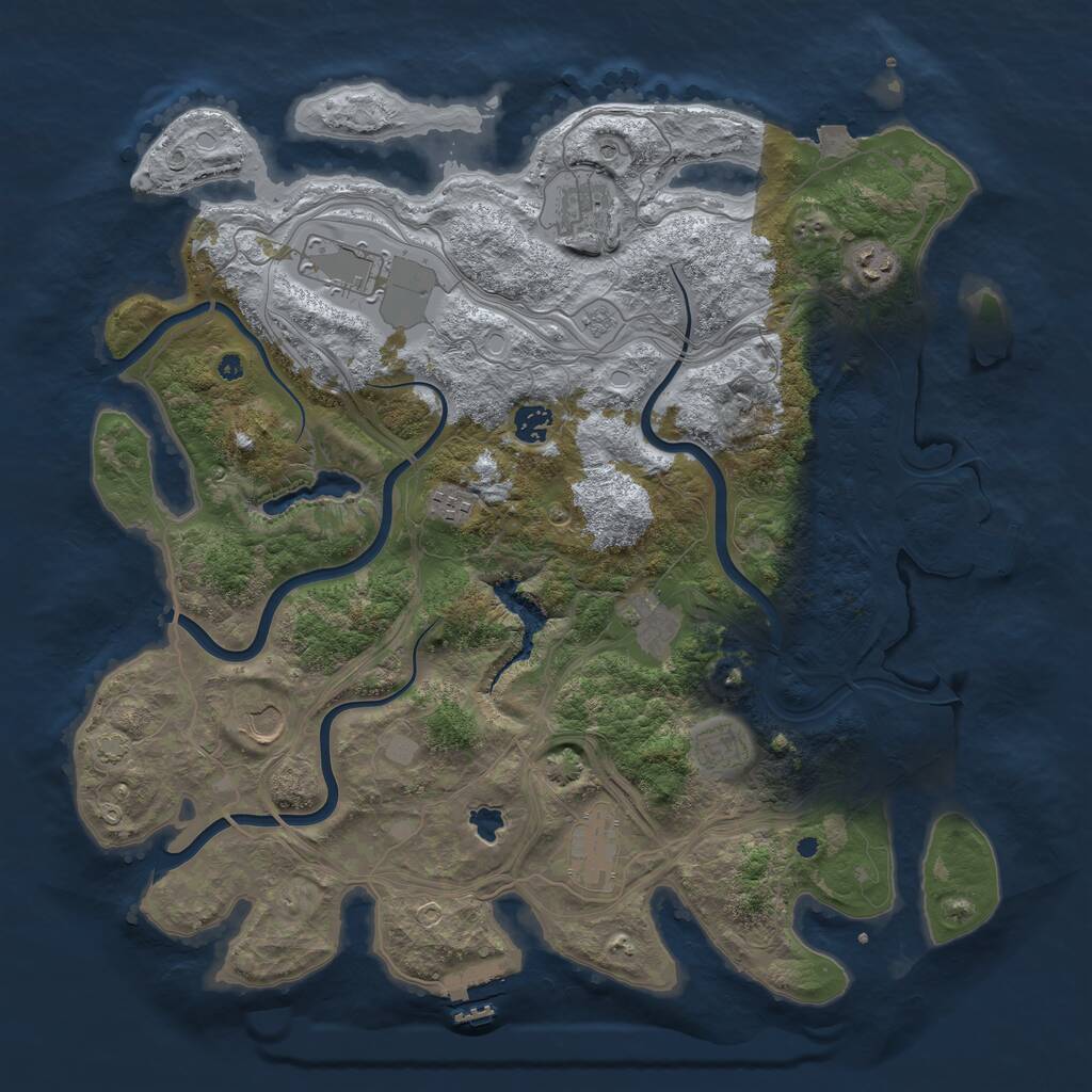 Rust Map: Procedural Map, Size: 4250, Seed: 933606349, 15 Monuments