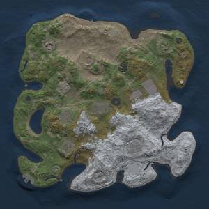 Thumbnail Rust Map: Procedural Map, Size: 3500, Seed: 801403350, 19 Monuments