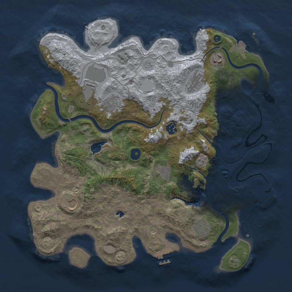 Rust Map: Procedural Map, Size: 4000, Seed: 1548535617, 15 Monuments