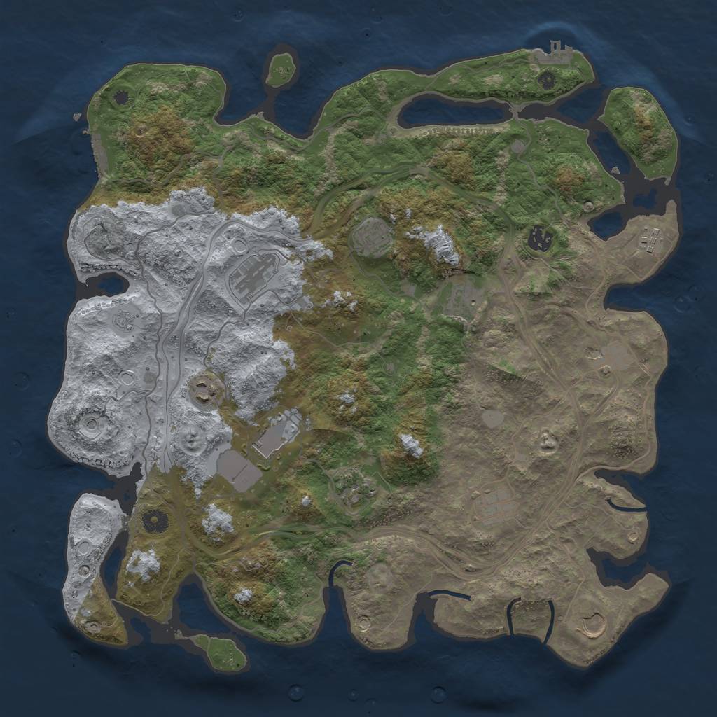 Rust Map: Procedural Map, Size: 4250, Seed: 175078285, 20 Monuments