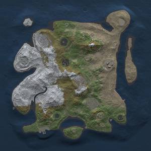 Thumbnail Rust Map: Procedural Map, Size: 3000, Seed: 977423181, 15 Monuments