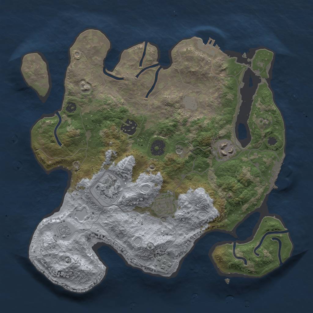 Rust Map: Procedural Map, Size: 3005, Seed: 2147483647, 14 Monuments