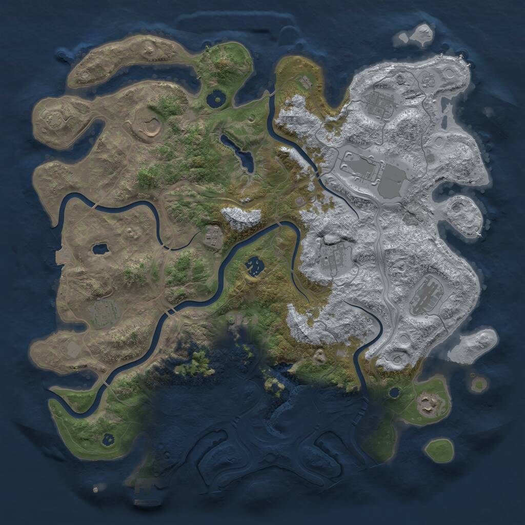 Rust Map: Procedural Map, Size: 4250, Seed: 1766006138, 15 Monuments