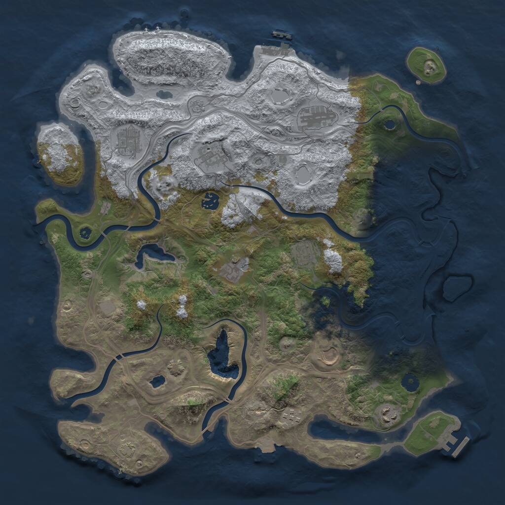 Rust Map: Procedural Map, Size: 4250, Seed: 654988268, 15 Monuments