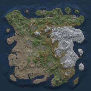 Thumbnail Rust Map: Procedural Map, Size: 4250, Seed: 1917915509, 20 Monuments