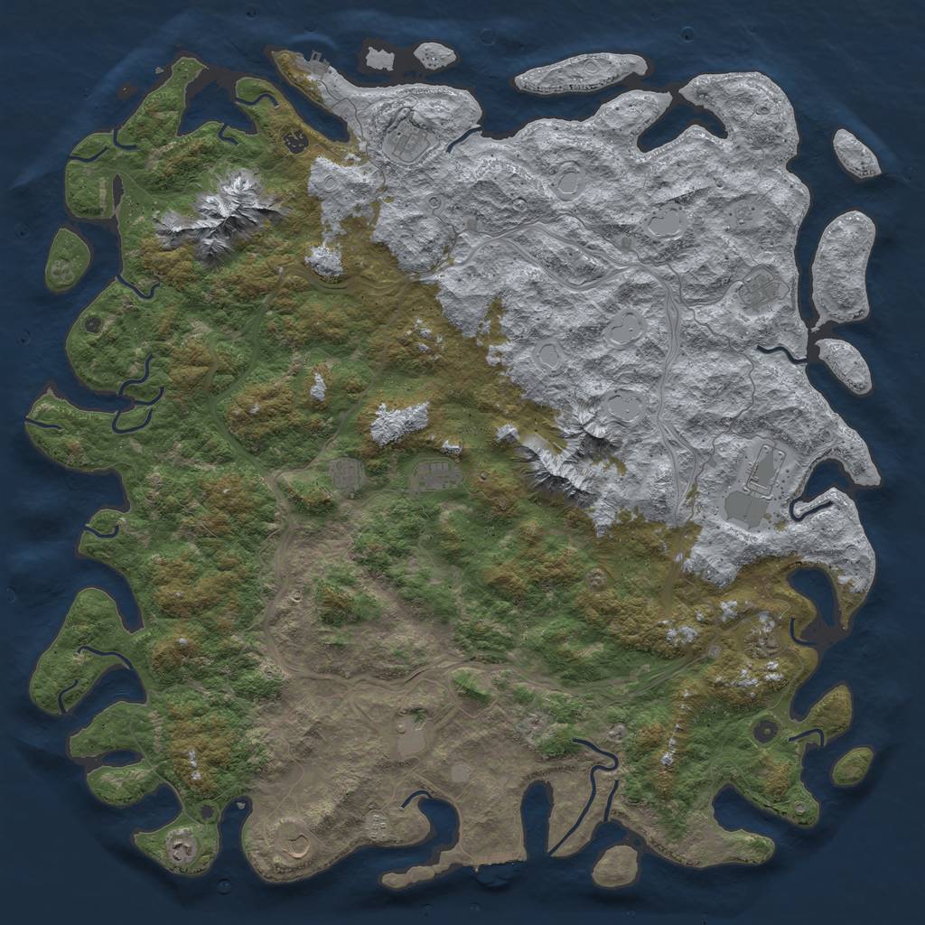 Rust Map: Procedural Map, Size: 6000, Seed: 15094, 20 Monuments