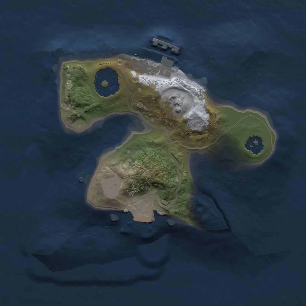 Rust Map: Procedural Map, Size: 1700, Seed: 5718, 2 Monuments