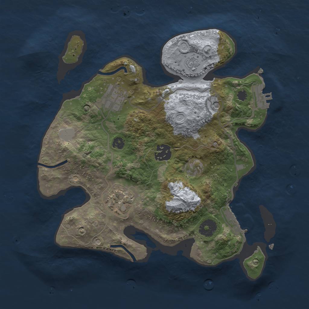Rust Map: Procedural Map, Size: 2701, Seed: 5718, 12 Monuments