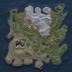 Thumbnail Rust Map: Procedural Map, Size: 4015, Seed: 100001, 14 Monuments