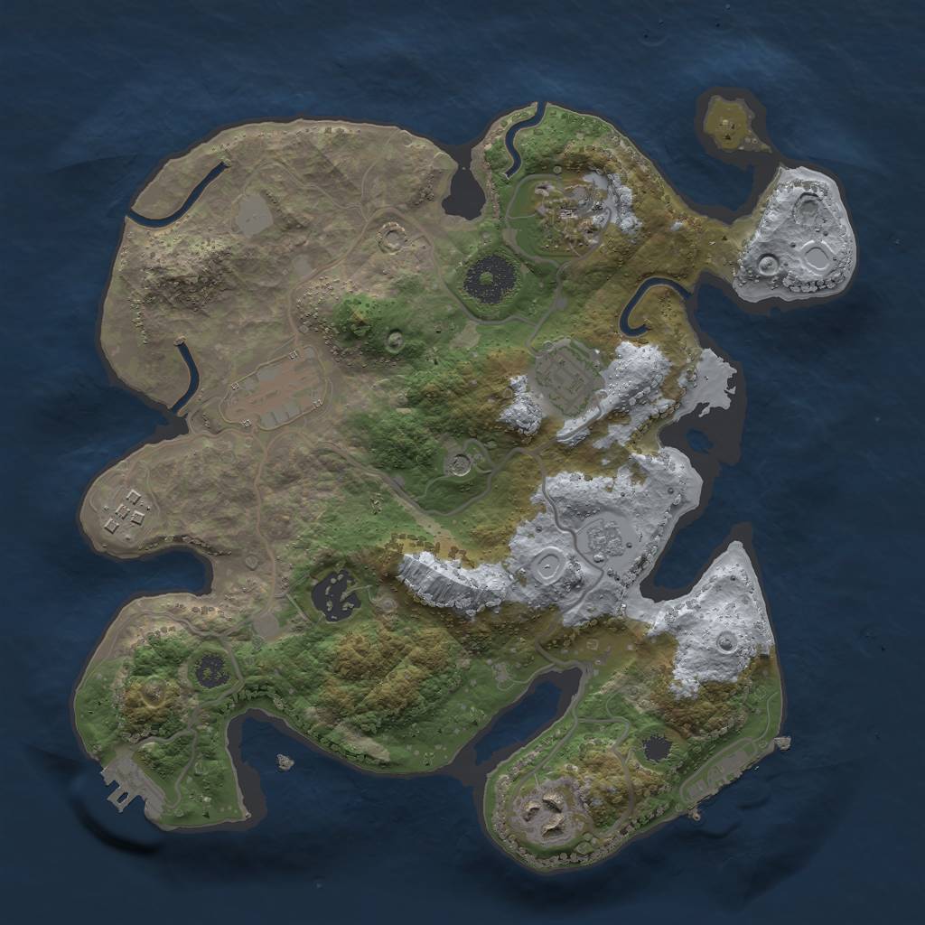 Rust Map: Procedural Map, Size: 2850, Seed: 52356, 15 Monuments