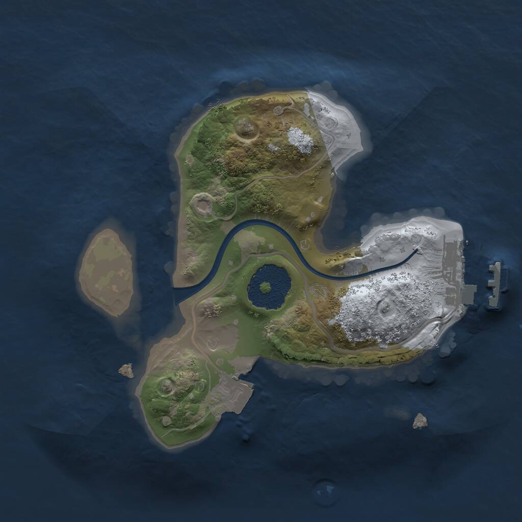 Rust Map: Procedural Map, Size: 1800, Seed: 45137, 2 Monuments