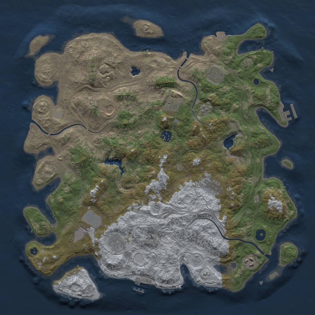 Rust Map: Procedural Map, Size: 4250, Seed: 1456843672, 15 Monuments