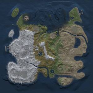 Thumbnail Rust Map: Procedural Map, Size: 3500, Seed: 63632139, 15 Monuments