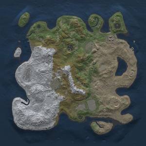 Thumbnail Rust Map: Procedural Map, Size: 3500, Seed: 63632139, 15 Monuments