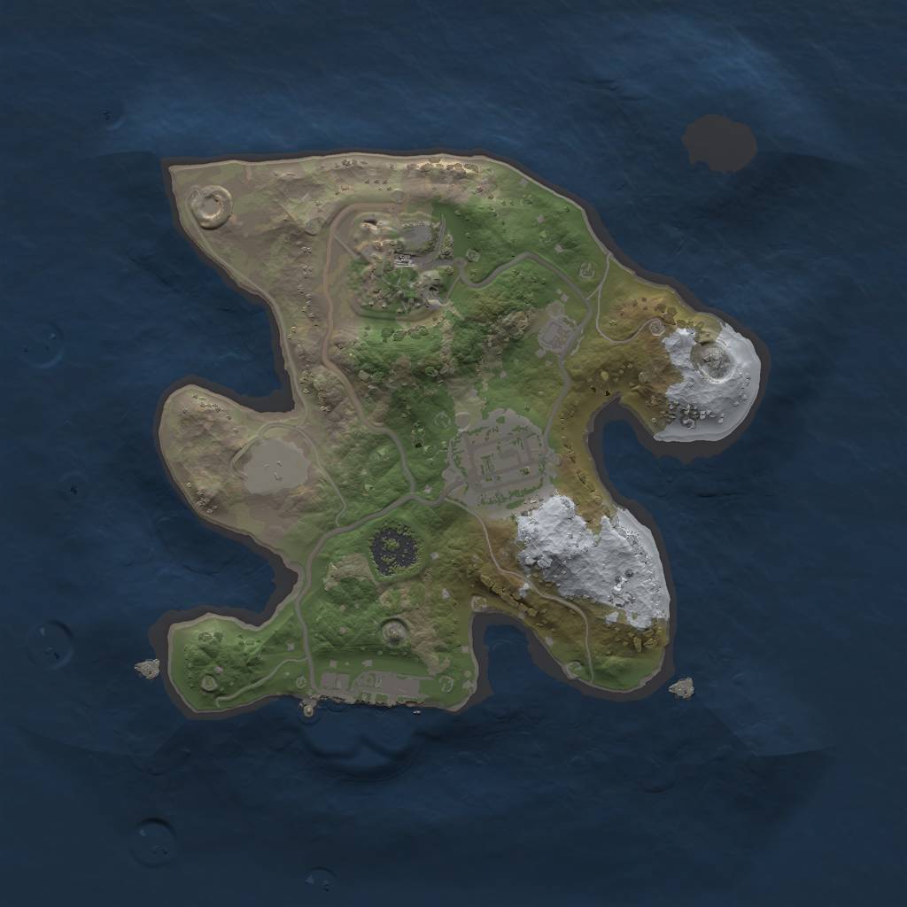Rust Map: Procedural Map, Size: 2000, Seed: 1804544301, 8 Monuments