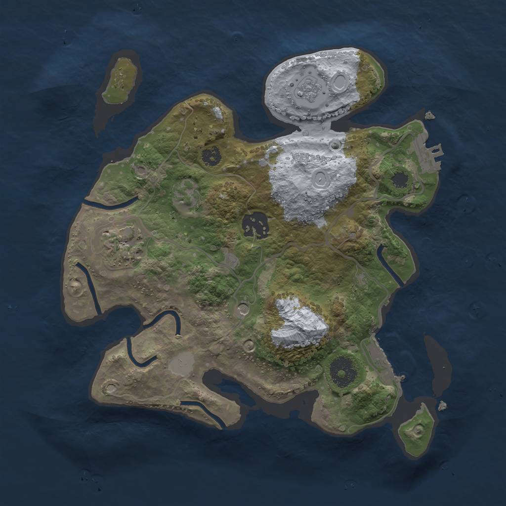 Rust Map: Procedural Map, Size: 2702, Seed: 5718, 11 Monuments