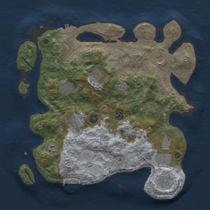 Thumbnail Rust Map: Procedural Map, Size: 3500, Seed: 1270245122, 19 Monuments