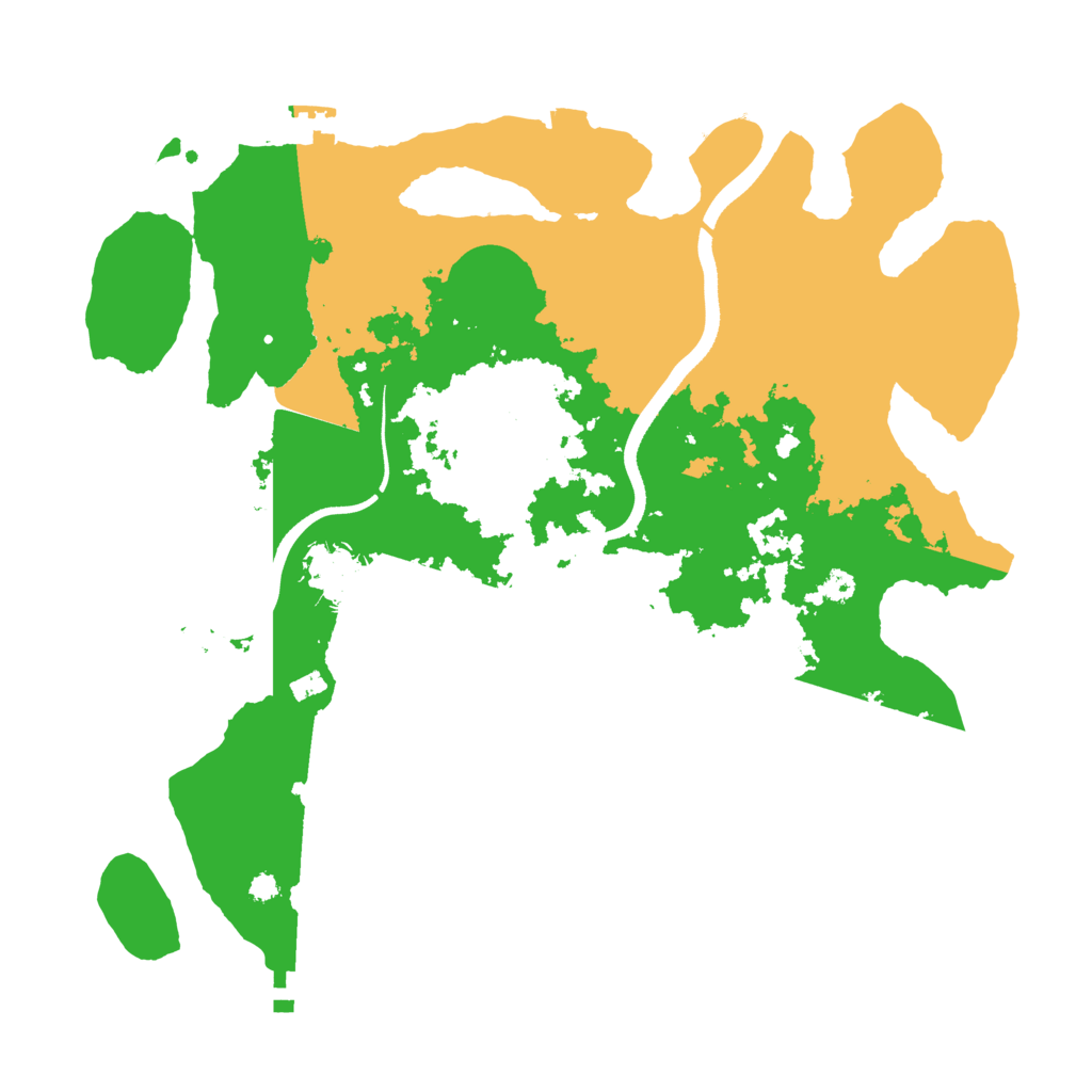 Biome Rust Map: Procedural Map, Size: 3500, Seed: 1270245122